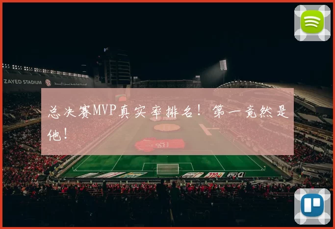 总决赛MVP真实率排名！第一竟然是他！